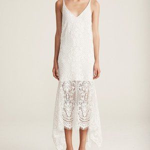 [NWT] Shona Joy White Handkerchief Slip Dress, sz4